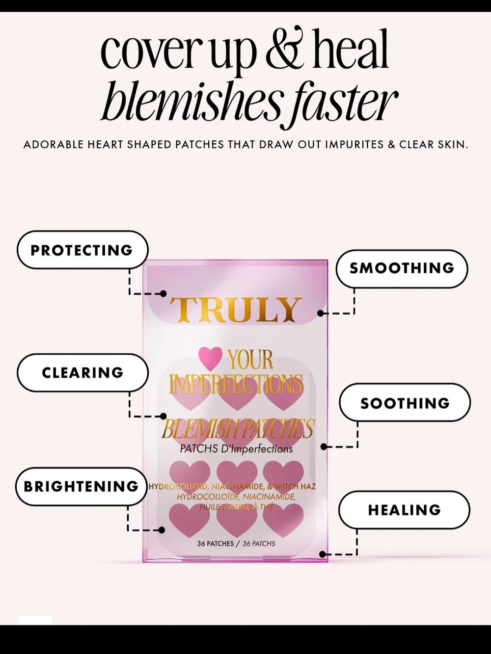 TRULY Heart-Shaped Blemish Patches — Pink